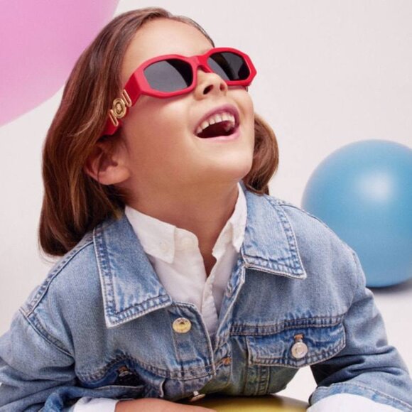 Versace Kids VK4429U 314/87 Sunglasses White Geometric Frame, Grey Lenses - Picture 2 of 10